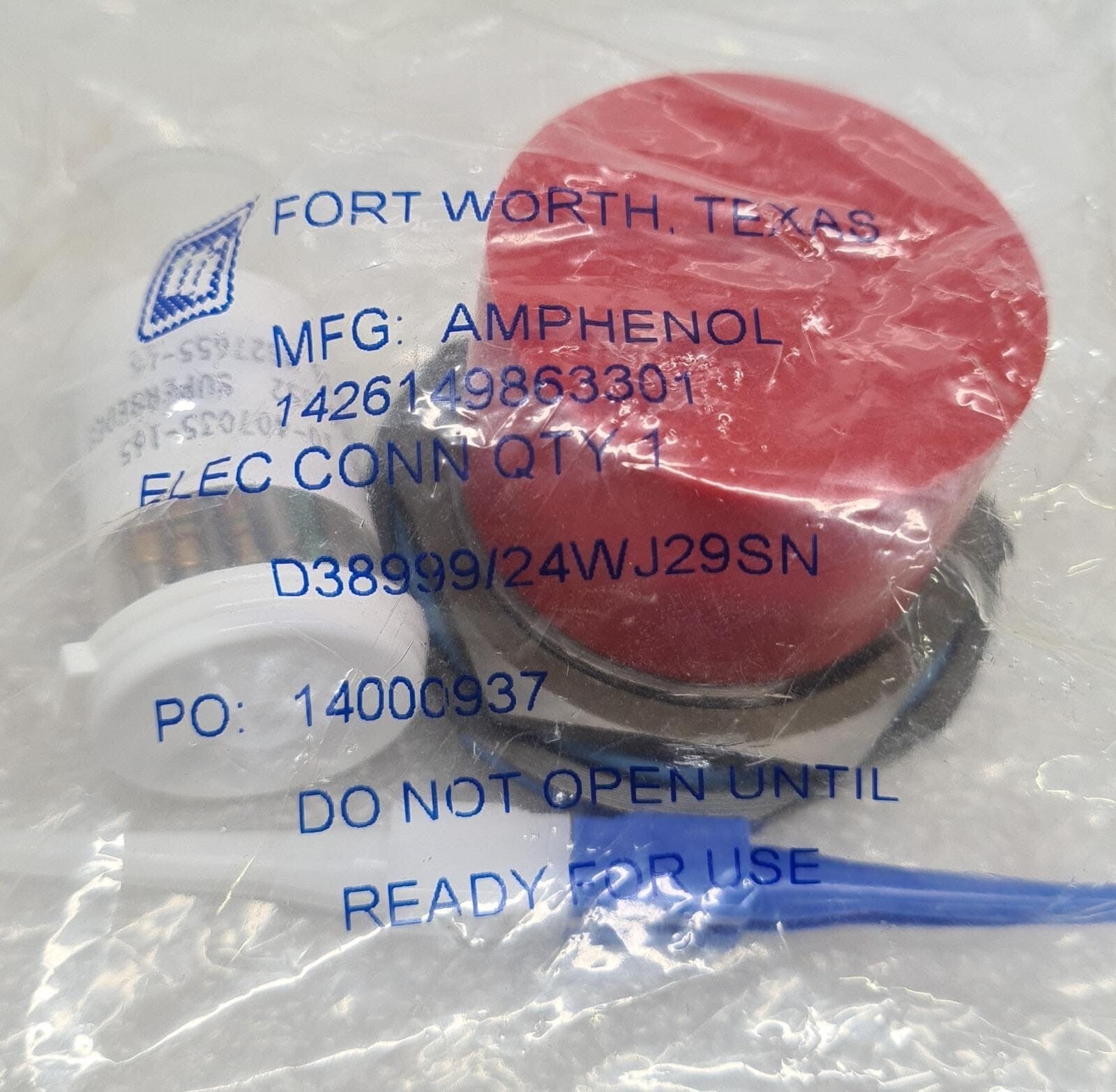 [LOT OF 6] NEW SEALED- AMPHENOL D38999/24WJ29SN Circular MIL Spec Connector