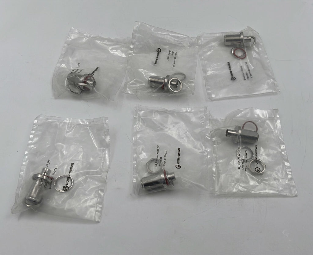 NEW - [LOT OF 6] HUBER + SUHNER BNC-N-50-1 / 133 UE Adaptor 784271