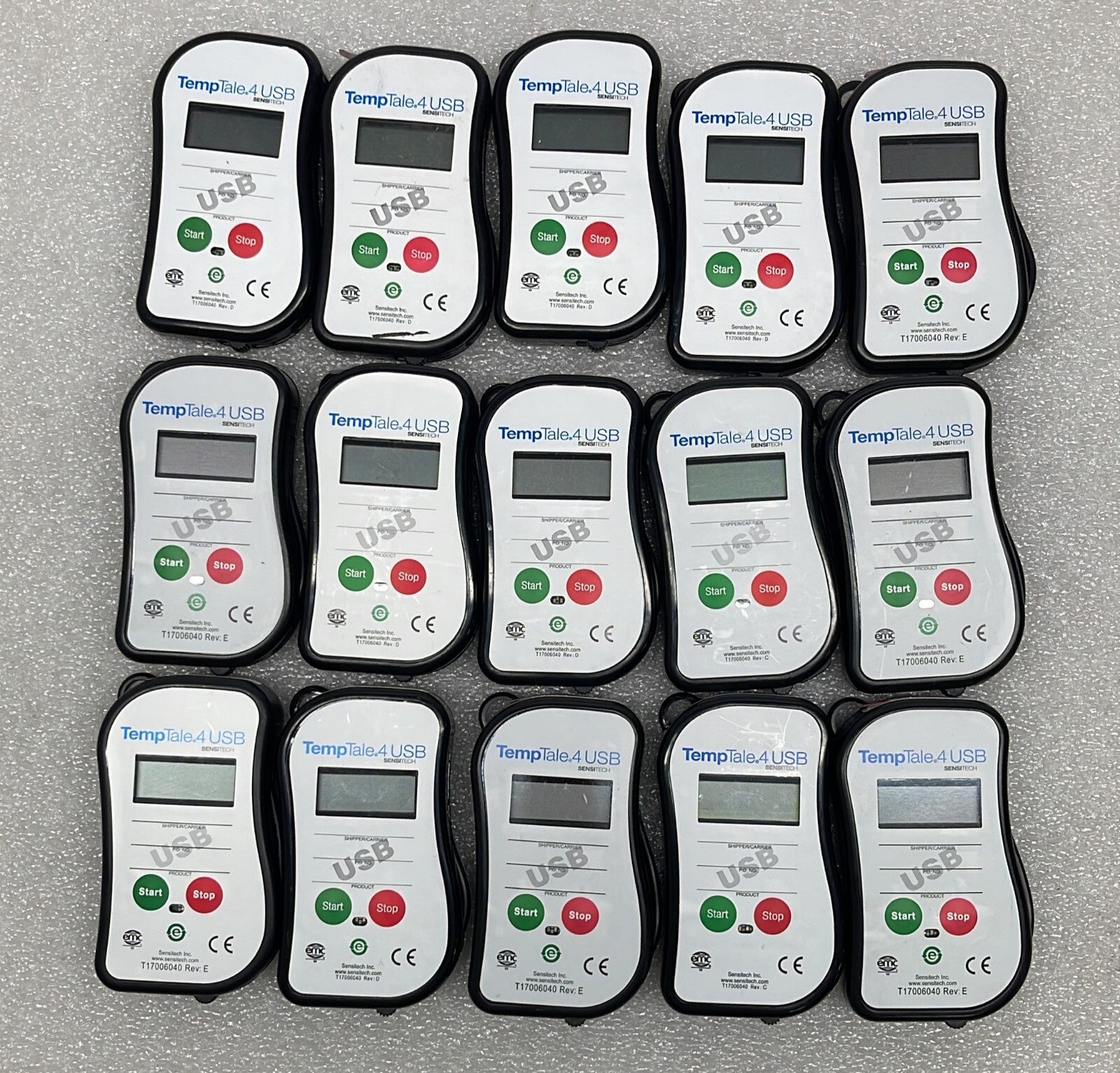 [LOT OF 15]  TEMPTALE 4 USB SENSITECH MONITOR P/N T17006040