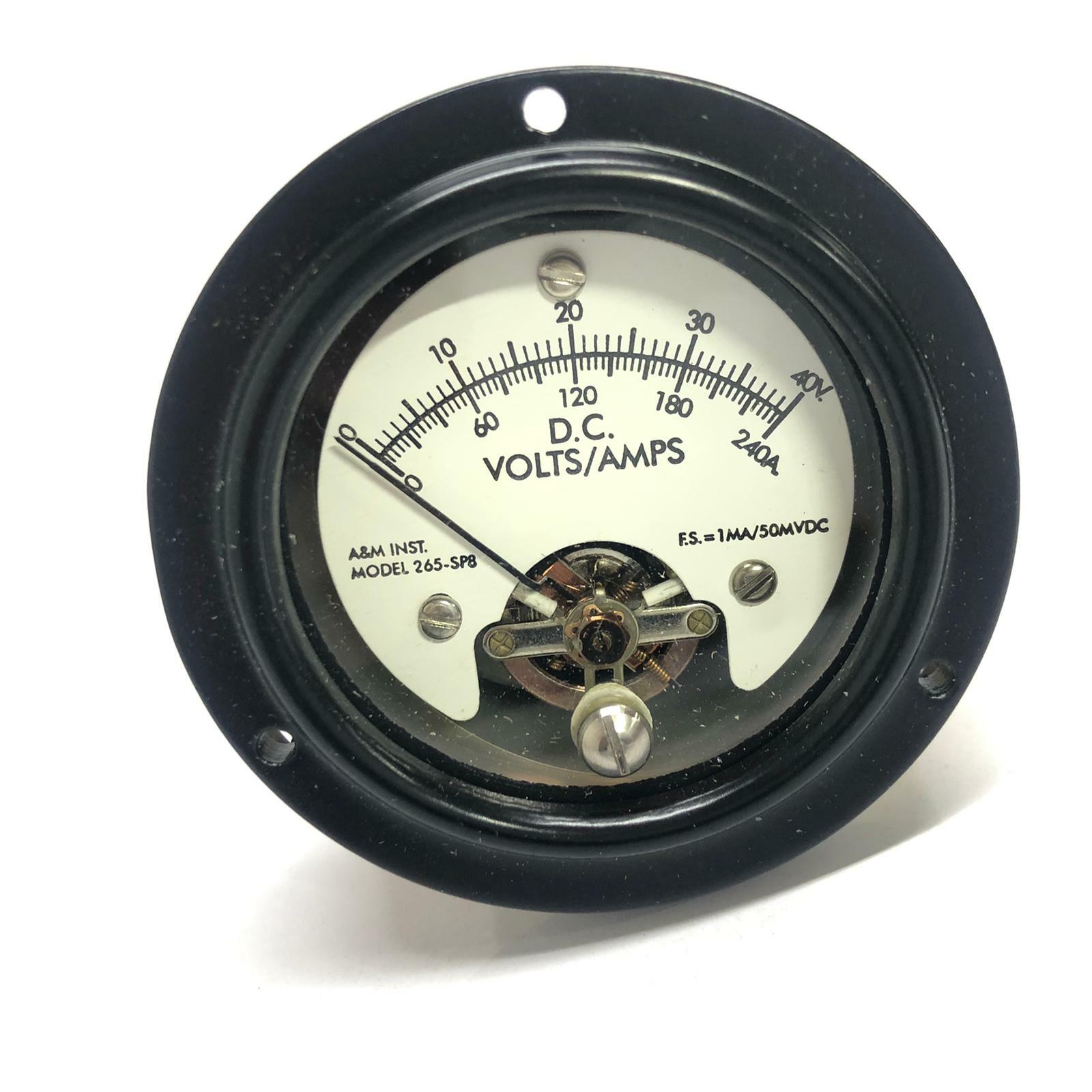 A M Instruments Cat 265Sp8 Sn C 9327 33 Rg 0 1 MA 50 Mv Dc Sc 0 40 V 240 A Dc