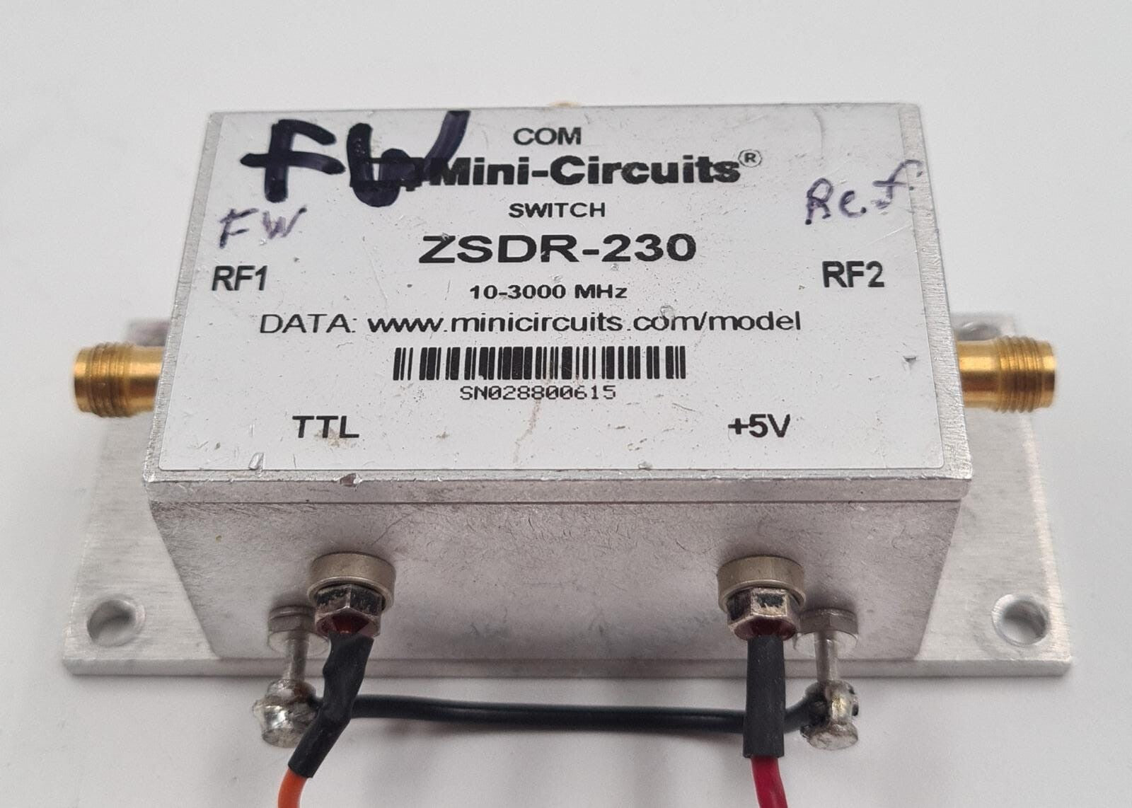 Mini-Circuits ZSDR-230 SMA RF coaxial microwave switch 10–3000MHz with TTL control and metal housing
