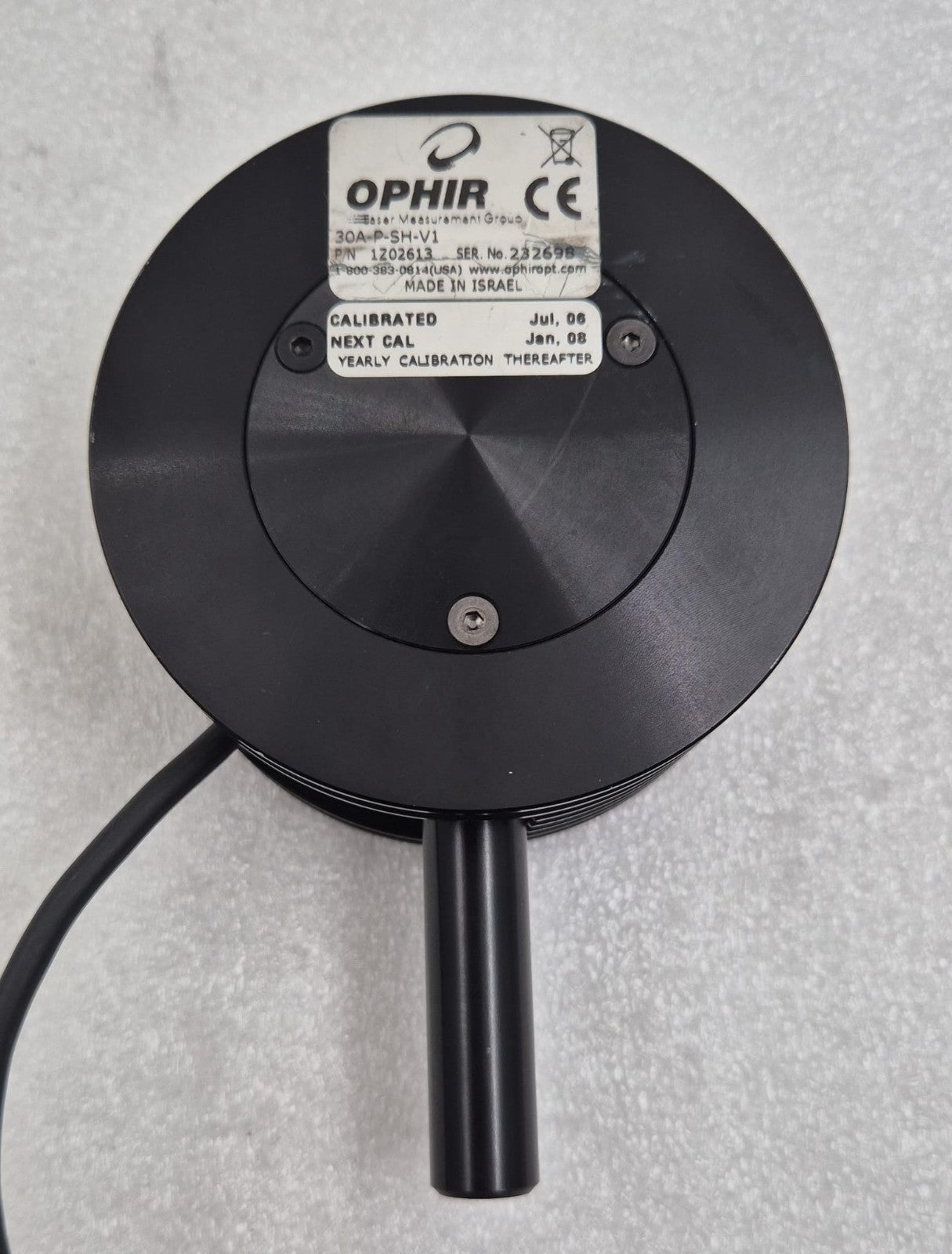 OPHIR 30A-P-SH-V1 1Z02613 Lase Sensor Probe Power Meter Head
