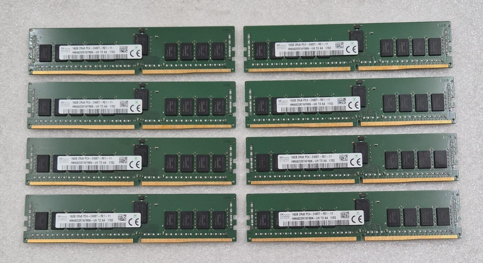 [LOT 8 PCS] SK Hynix 16GB 2Rx8 PC4-2400T DDR4 HMA82GR7AFR8N-UH Server Memory RAM