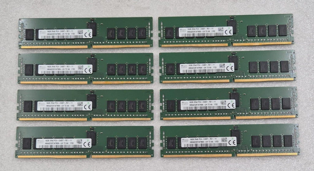 [LOT 8 PCS] SK Hynix 16GB 2Rx8 PC4-2400T DDR4 HMA82GR7AFR8N-UH Server Memory RAM