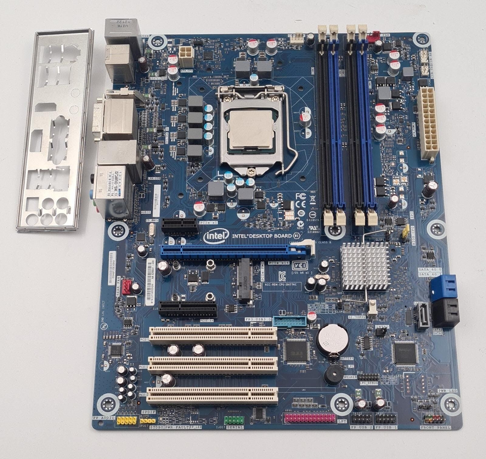 Intel Desktop Board DH77KC SOCKET AA G39641-400 I/O SHIELD W/  i7-3770