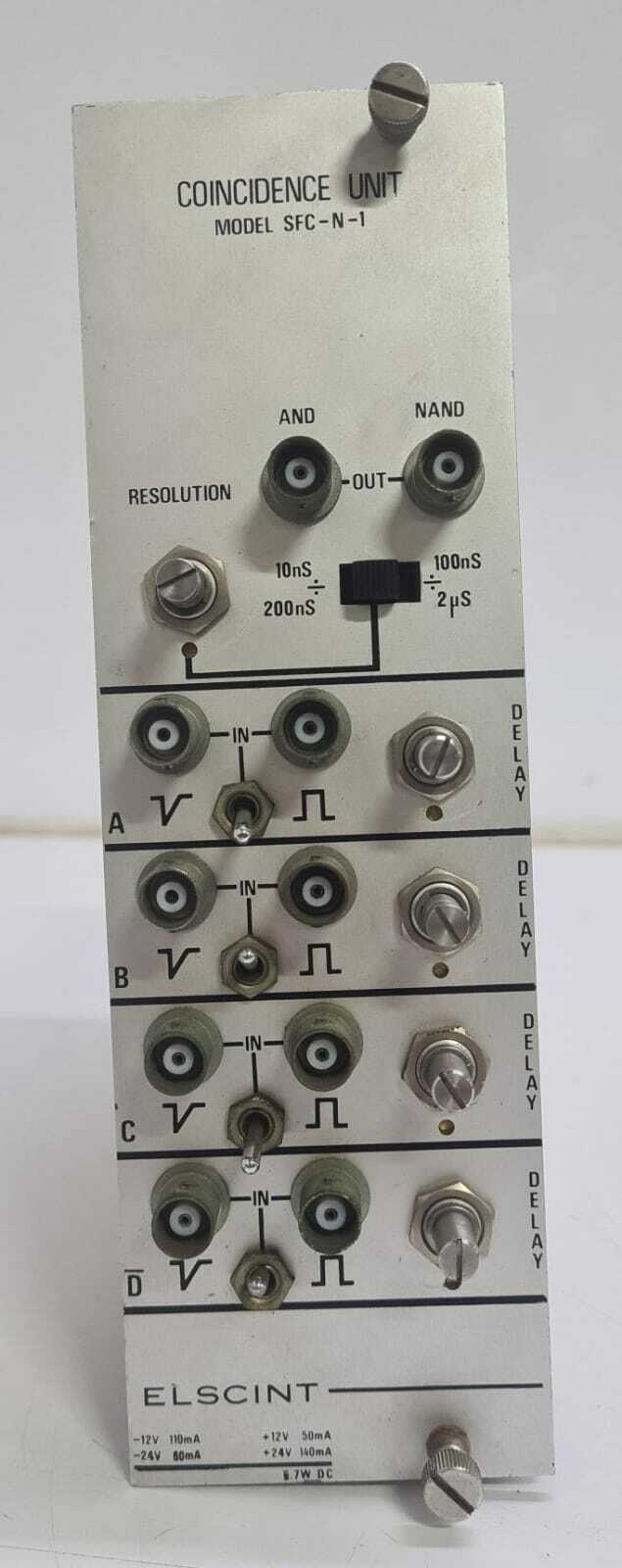 ELSCINT COINCIDENCE UNIT SFC-N-1 Control Module