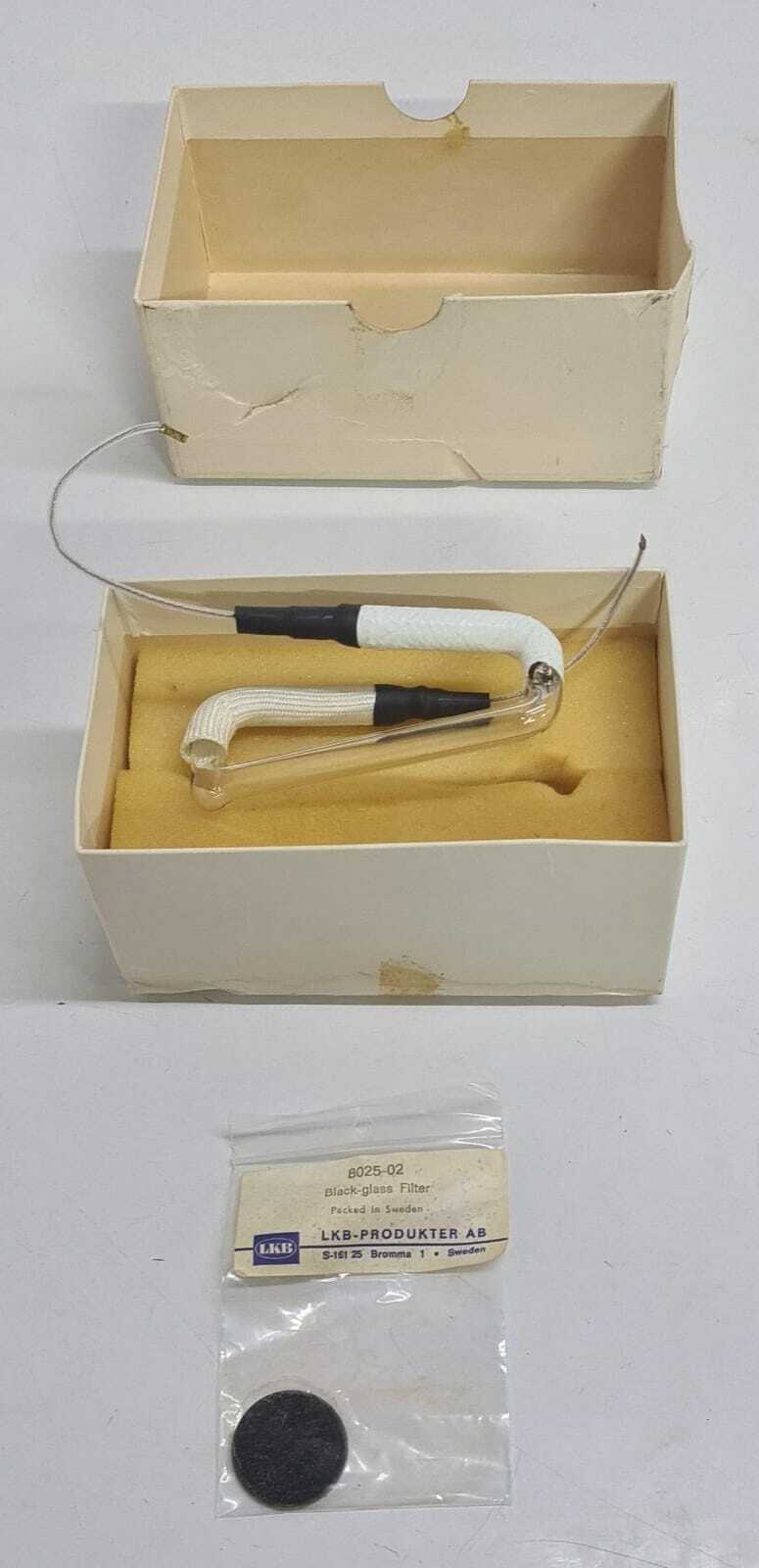 LKB 8390-01 Mercury Lamp UV & 8025-02 Black Glass Filter