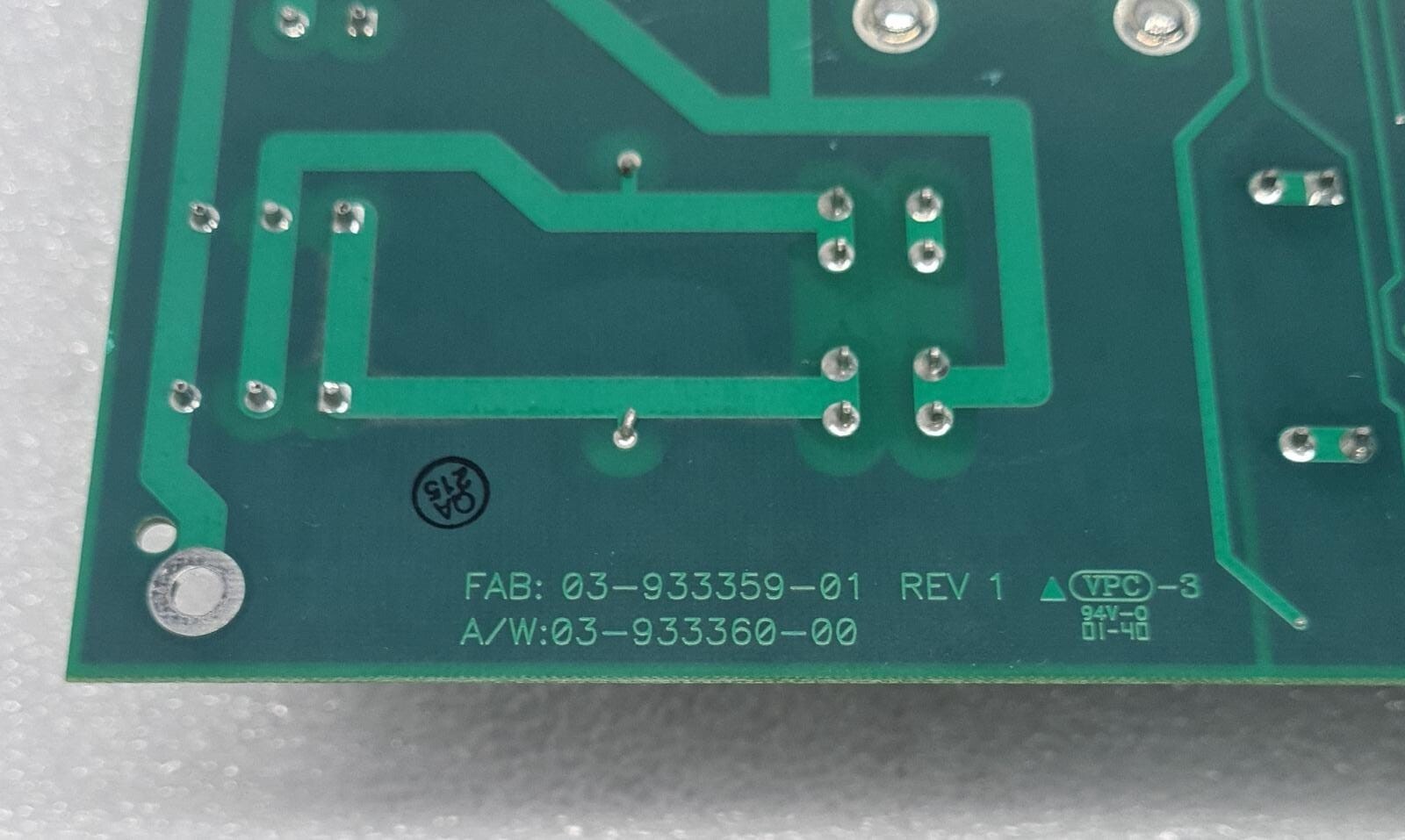 Varian 3900 GC MAIN BOARD ASSY 03-933358-01 SCHEM 03-933361-00