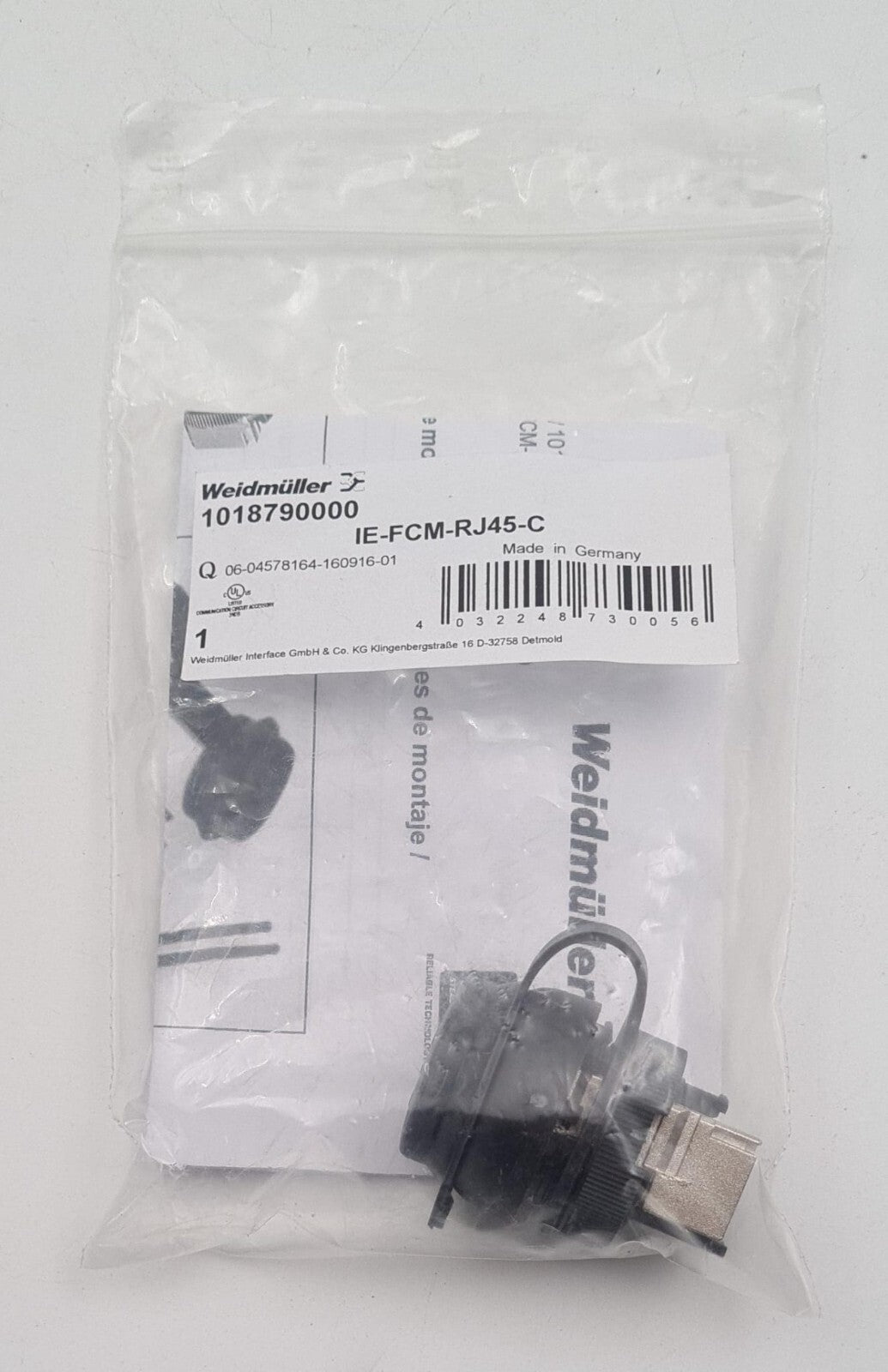 [LOT OF 5] NEW - Weidmuller Coupler Converter IE-FCM-RJ45-C 1018790000