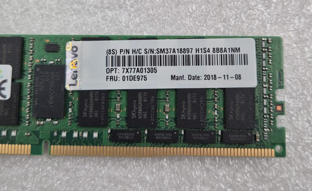 SK Hynix 64GB 4DRx4 PC4-2666V HMAA8GL7AMR4N-VK Server Memory RAM LENOVO 01DE975
