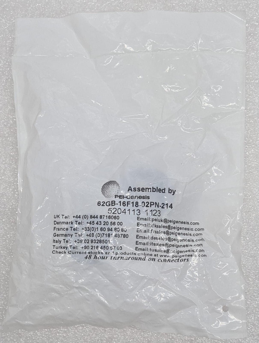 [LOT OF 6] NEW SEALED - PEI-Genesis 62GB-16F18-02PN-214 MIL Spec Connector