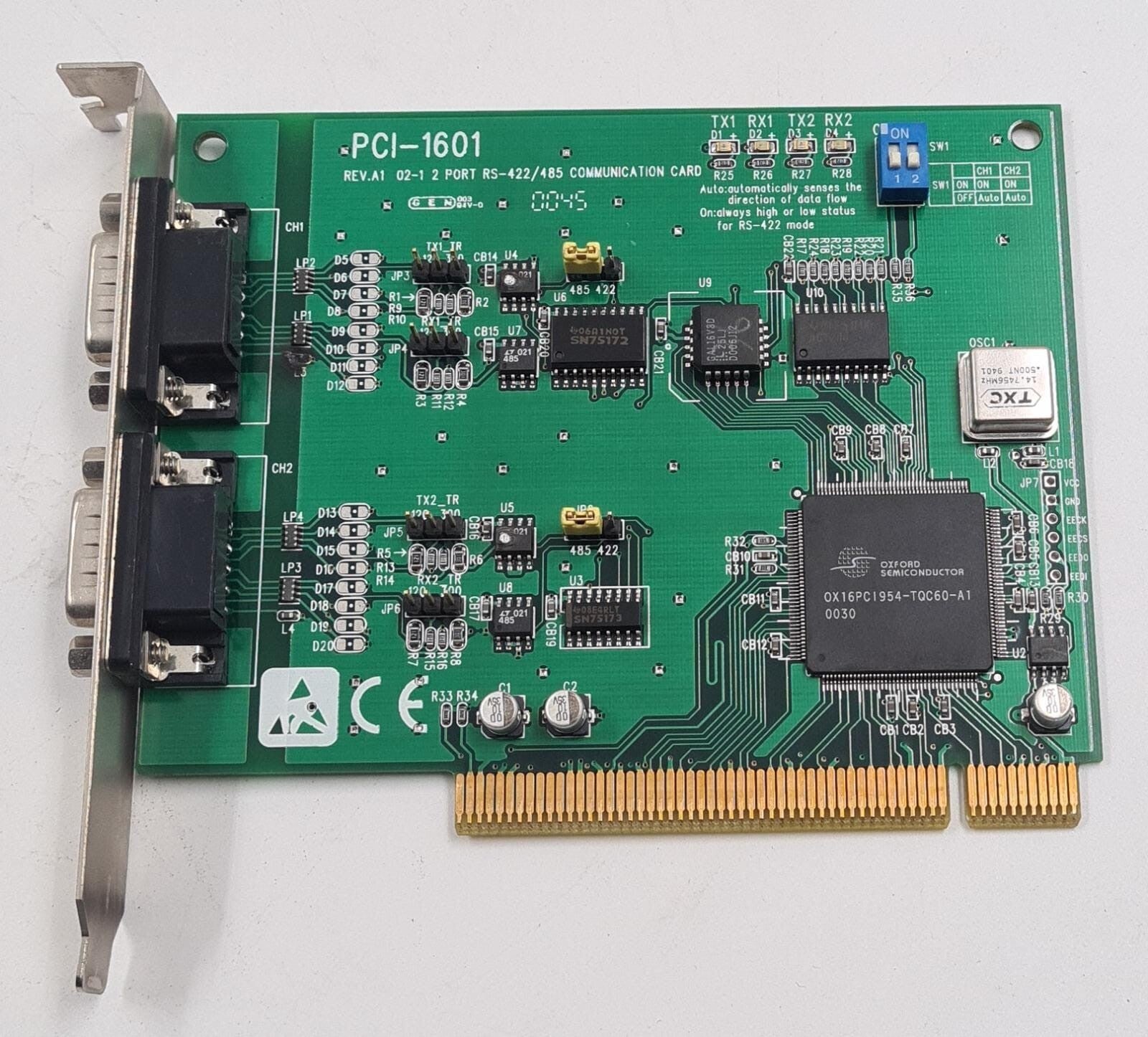 Advantech PCI-1601 REV.A1 Data Acquisition Card 2-Port Communication Board