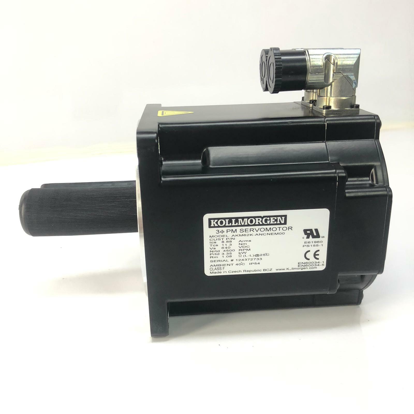 Kollmorgen Servo Motor AKM62K-ANCNEM-00 4500Rpm 3.35kW Ics 8.88