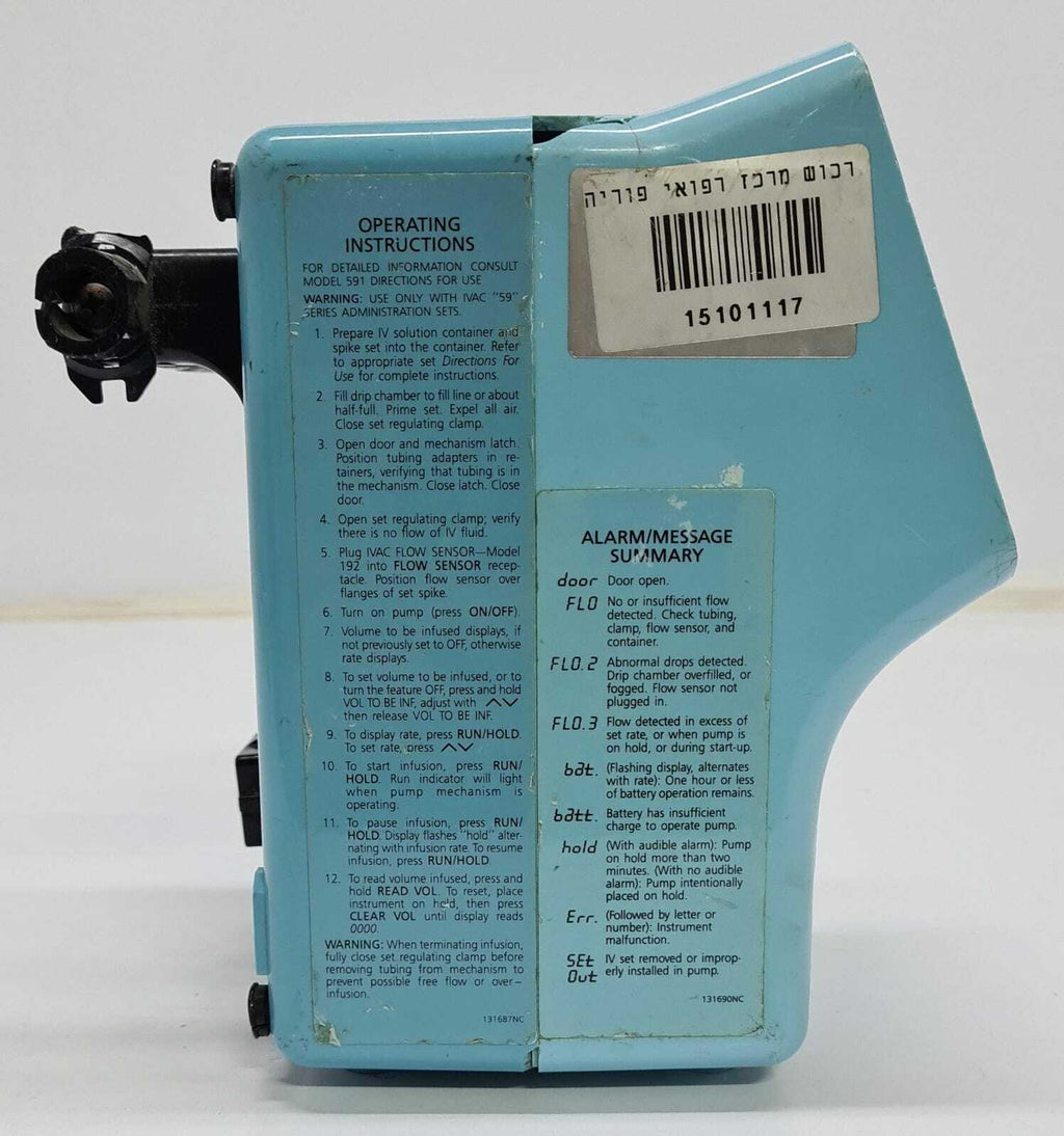 IVAC 591 Star Flow Volumetric Pump Infusion Fluid surgery