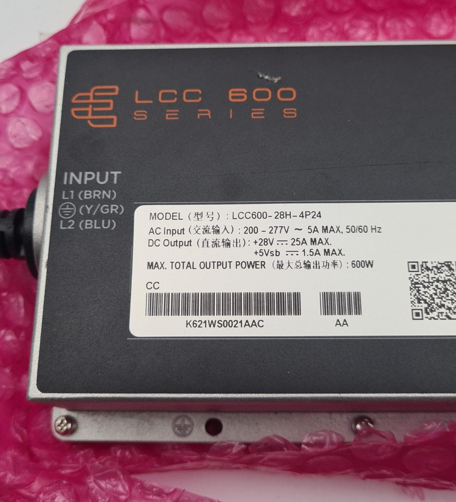 ASTEC Artesyn LCC 600 SERIES LCC600-28H-4P24 Switching Power Supply 28V 600W