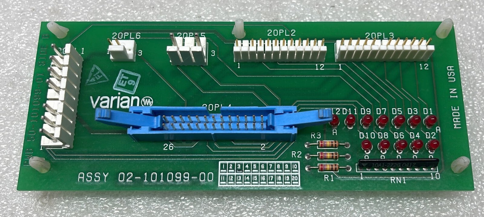 VARIAN ASSY 02-101099-00 PWB 50-101099-01
