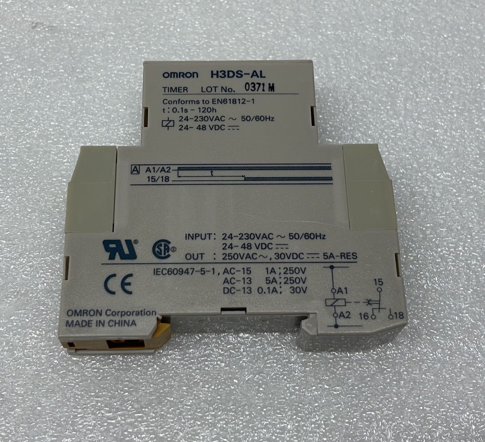 [LOT OF 2] OMRON H3DS-AL solid-state timer relay 0.1s-120h 24-230VAC 24-48VDC