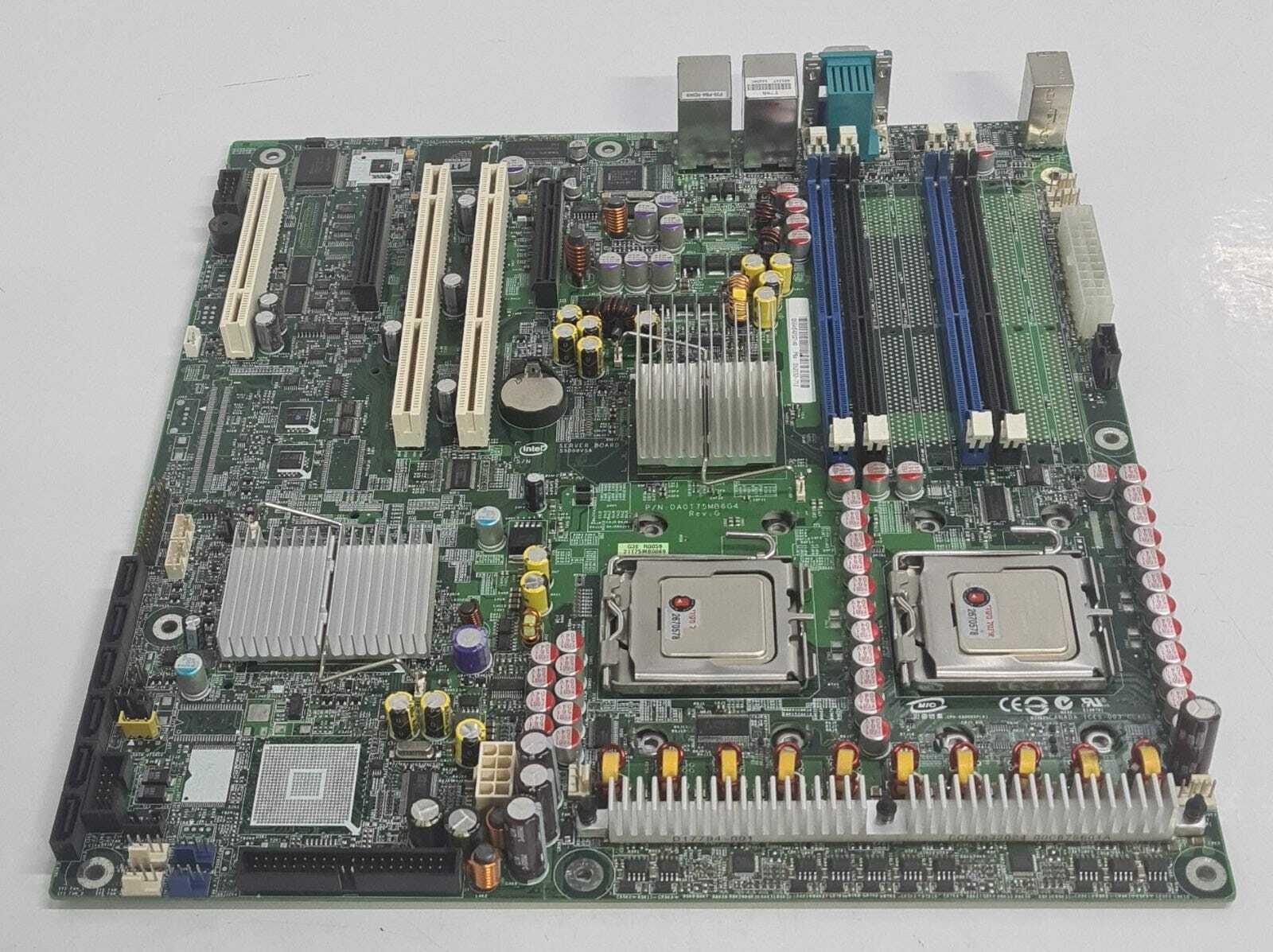 INTEL Server Board S5000VSA DA0T75MB6G4 LGA771 D52032-712 W/ 2* intel 2667DP