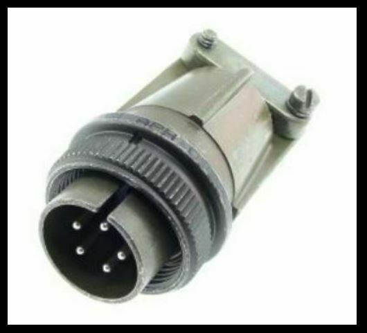 2Pcs Amphenol Circular MIL Spec Connector MS3106E16S-8P 5 Position Pin (Male)