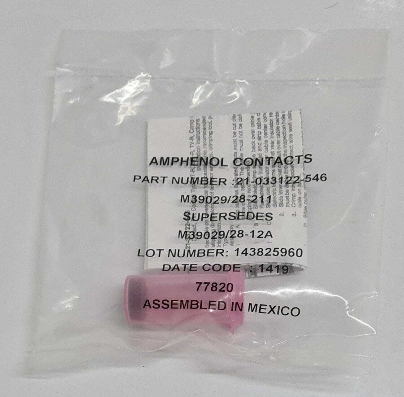 [LOT 3] Amphenol 21-033122-546 Circular MIL Spec Coax PIN CONTACT M39029/28-211