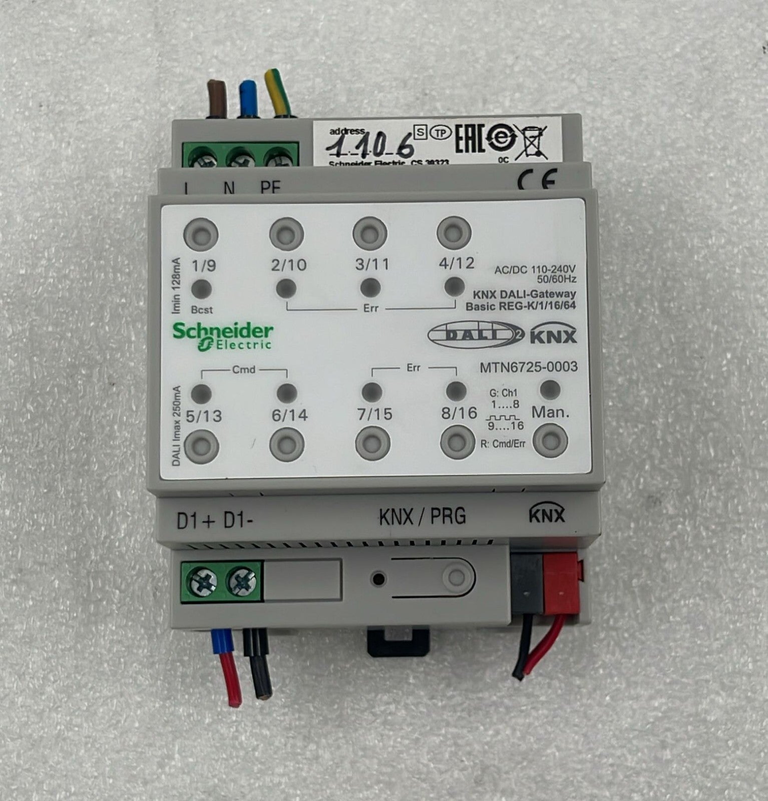 Schneider MTN6725-0003 KNX DALI-Gateway Basic REG-K/1/16/64