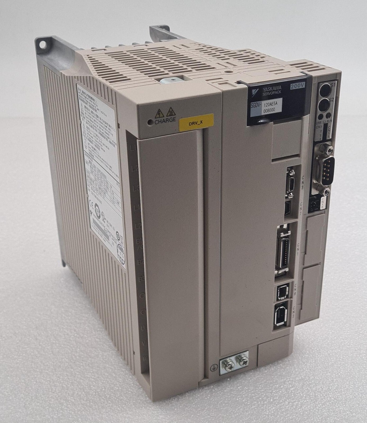 Yaskawa SERVOPACK SGDV-120AE5A008000 servo drive front view
