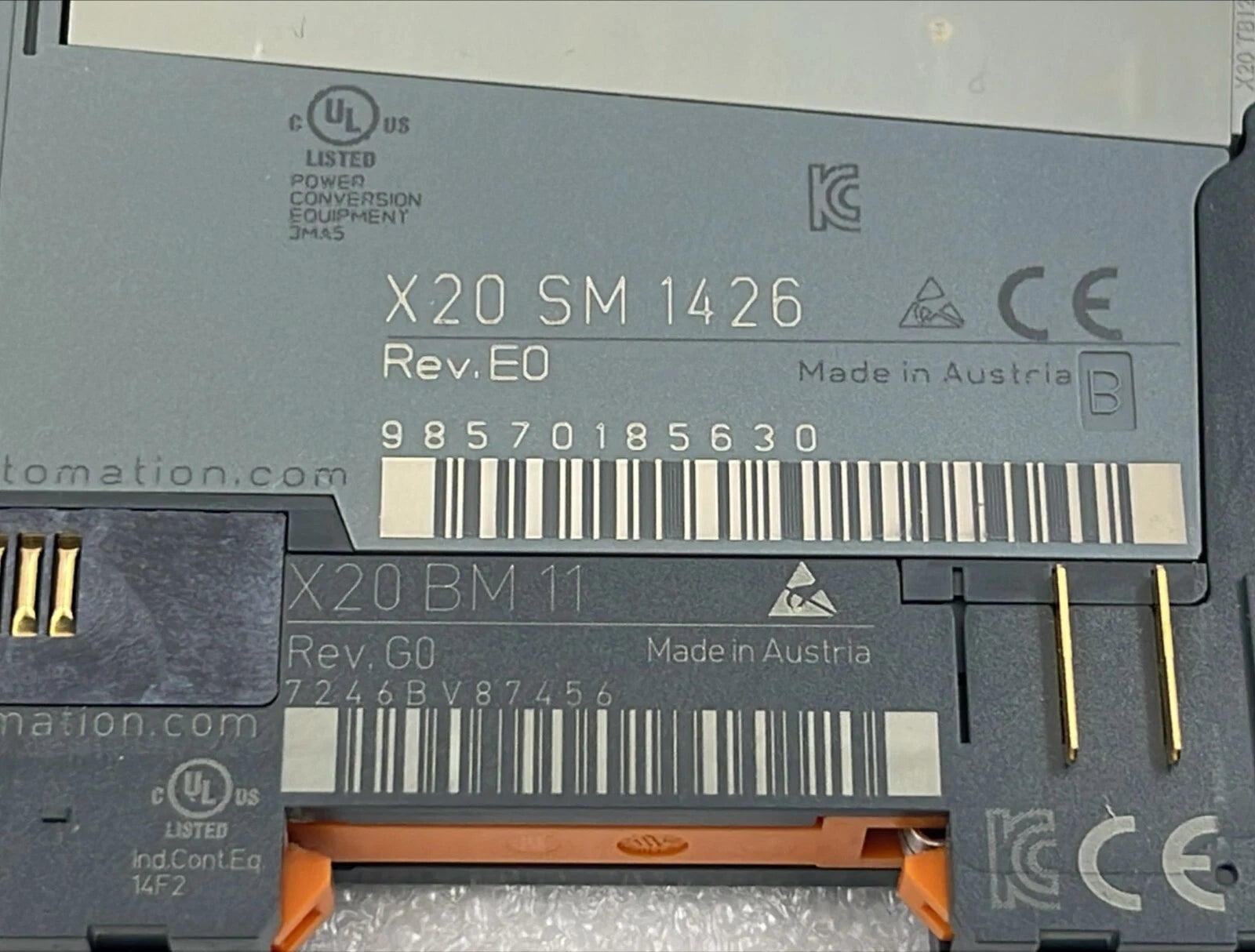 B&R Automation X20 SM 1426 Digital PLC I/O Output Module W/ X20 BM 11 Base