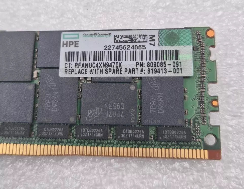 Micron MTA72ASS8G72LZ-2G3A1PI 64GB 4DRX4 DDR4 PC4-2400T Server Memory RAM *HPE*