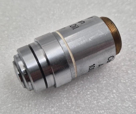 Carl Zeiss A-Plan 100x microscope objective angled view