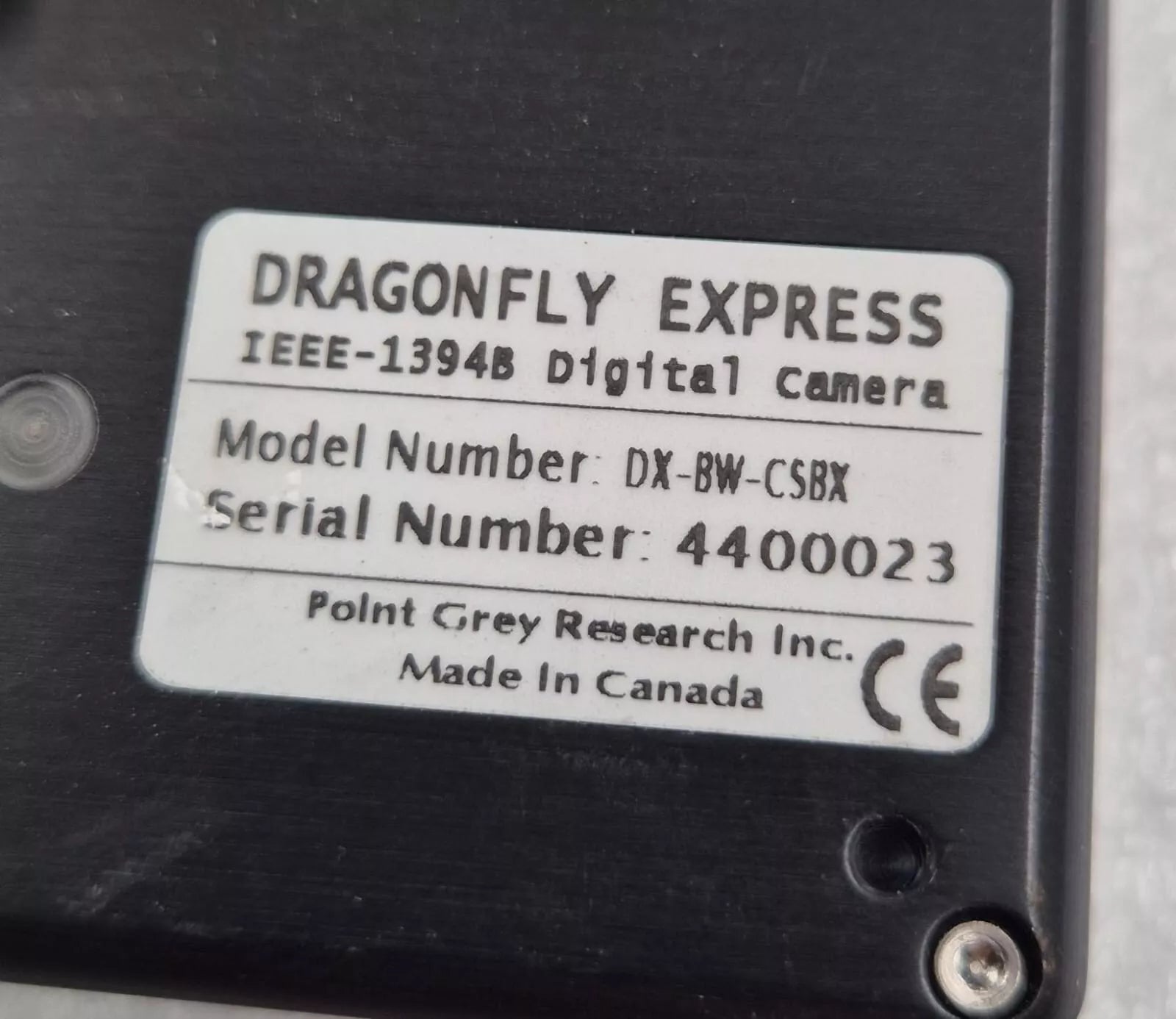 Point Grey Research DRAGONFLY EXPRESS IEEE-1394B Industrial Digital Camera