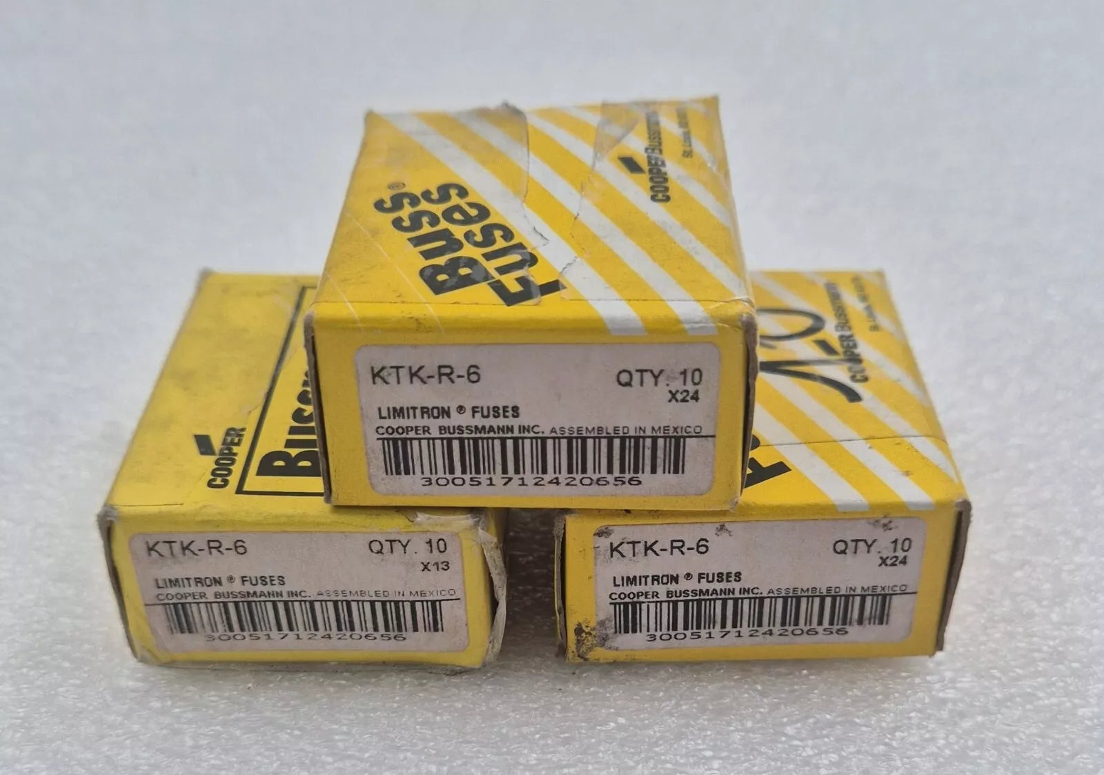 [LOT 3 BOX] NEW - COOPER Bussmann BUSS KTK-R-6 LIMITRON FUSE / 3* QTY. 10