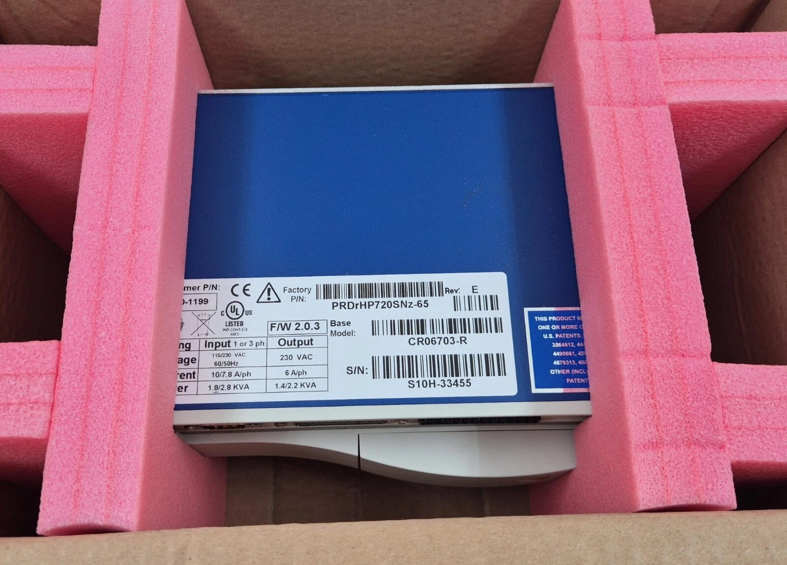 Kollmorgen Servotronix CD CR06703-R PRDrHP720SNz-65 3140-1199 Servo Controller