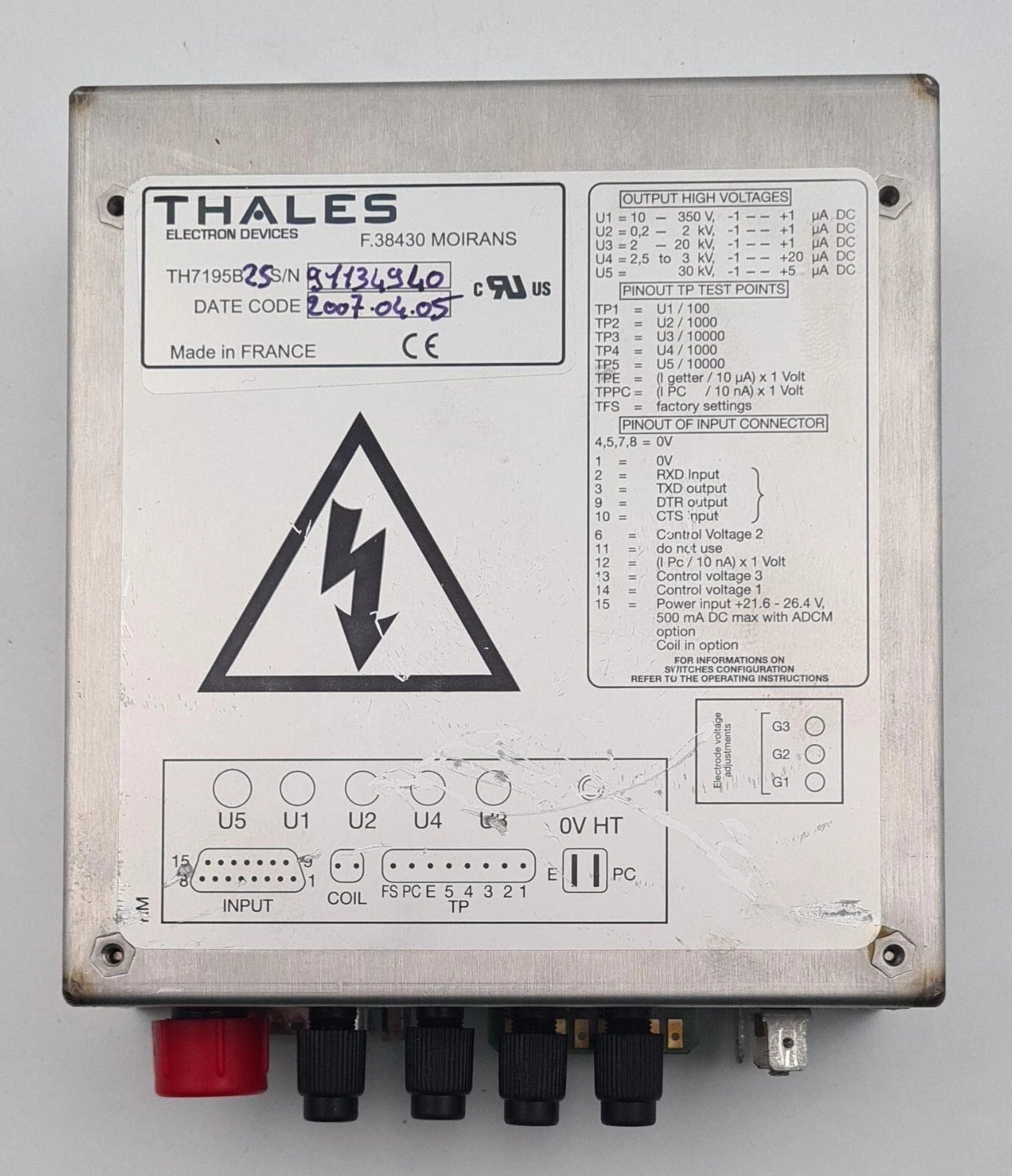 THALES TH7195B power module for InSight 2 C-ARM imaging system