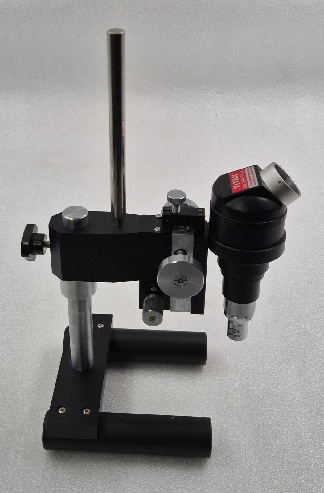 TITAN TOOL SUPPLY Monocular Measuring Microscope Stand W/ Objective Lens 10 0.25