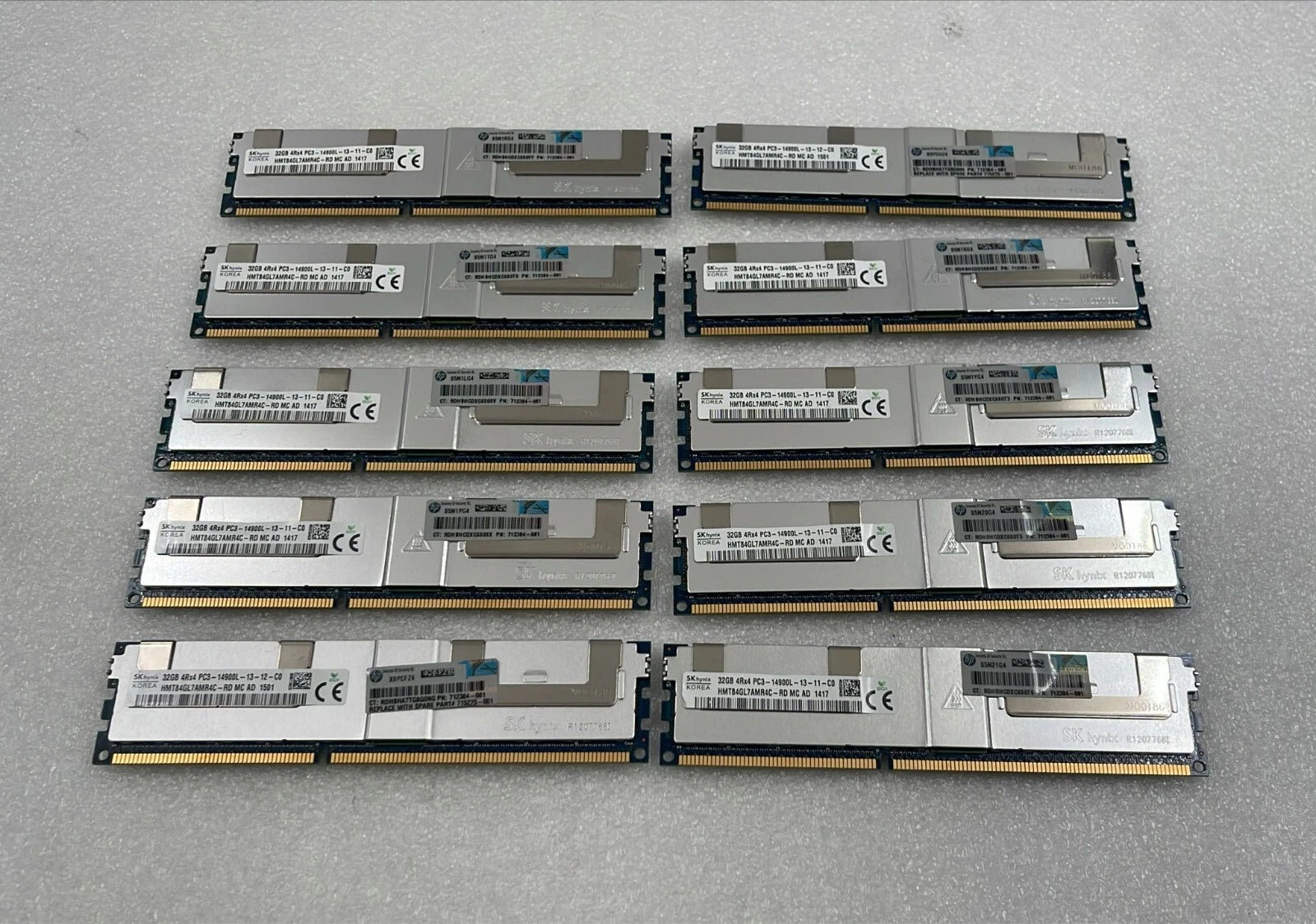 [LOT 10] SK Hynix 32GB 4Rx4 PC3-14900L HMT84GL7AMR4C-RD ECC REG Server RAM