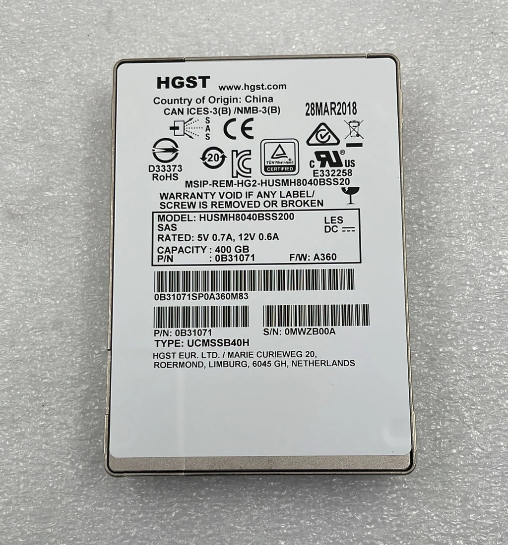 HGST HUSMH8040BSS200 400GB SAS SSD 2.5'' 12Gbps 0B31071