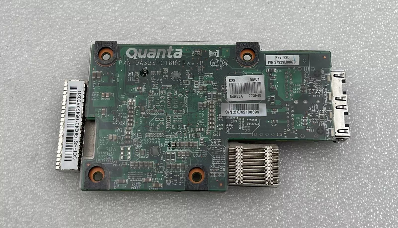 [LOT 4] Quanta DAS2SPC18B0 37S2SLB0070 2-Ports Blade Server Network Card