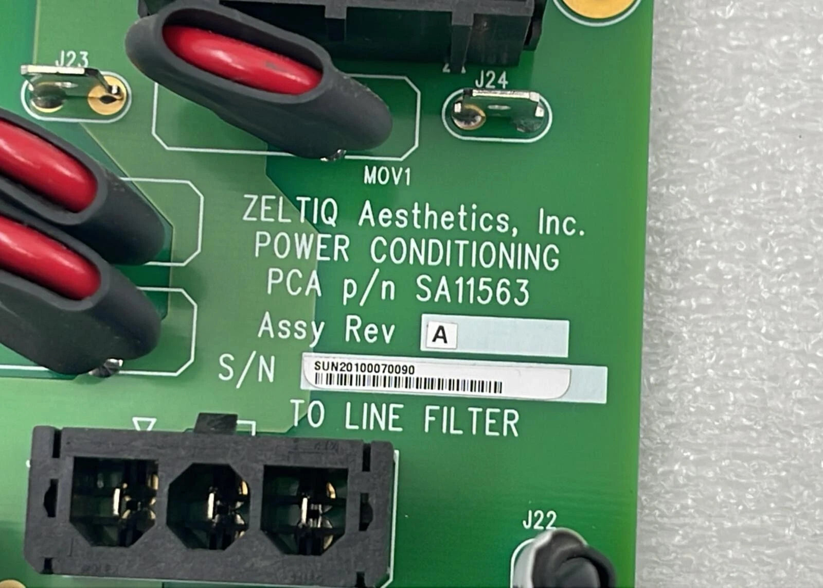 Zeltiq Aesthetics Power Conditioning PCA SA11563-A board for CoolSculpting system power regulation