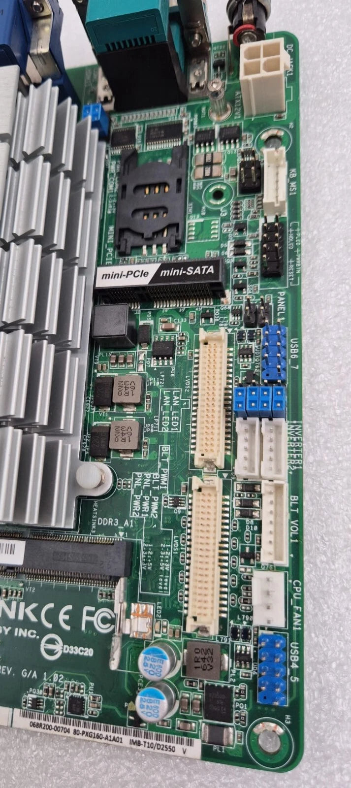 ADLINK IMB-T10/D2550 V MOTHERBOARD 80-PXG160-A1A01 IMB-T10-M2G-S32G STRATASYS