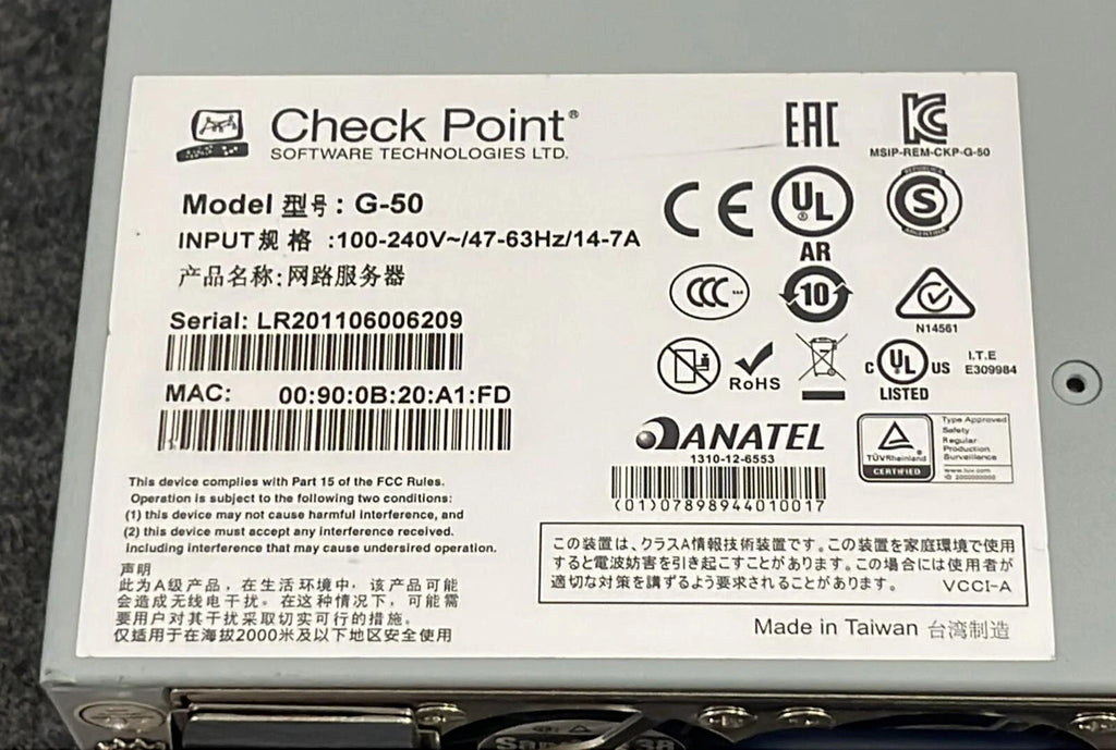 Check Point G-50 Firewall Security Appliance