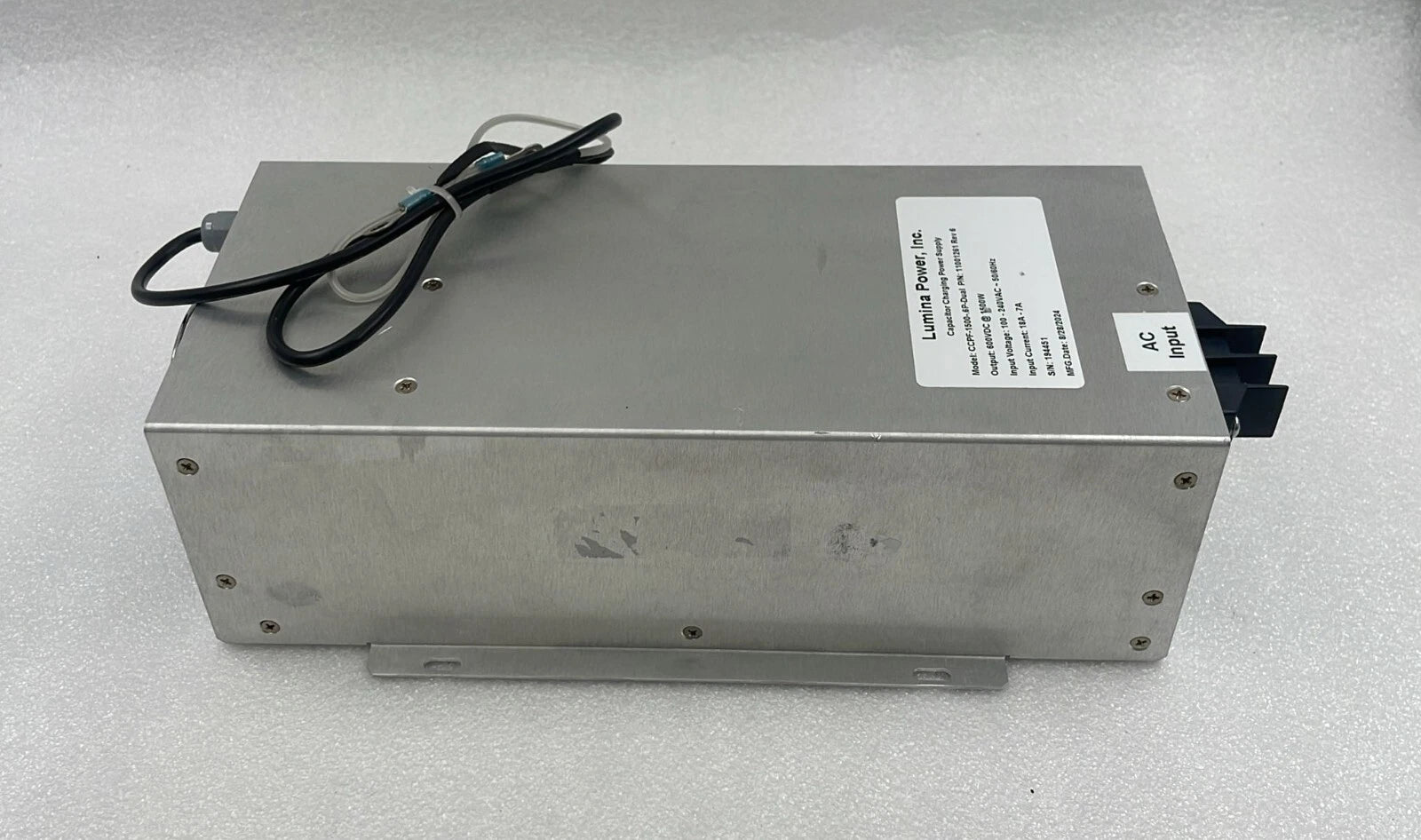 Lumina CCPF-1500-.6P-Dual 11001261 Capacitor Charging Power Supply **AS IS**