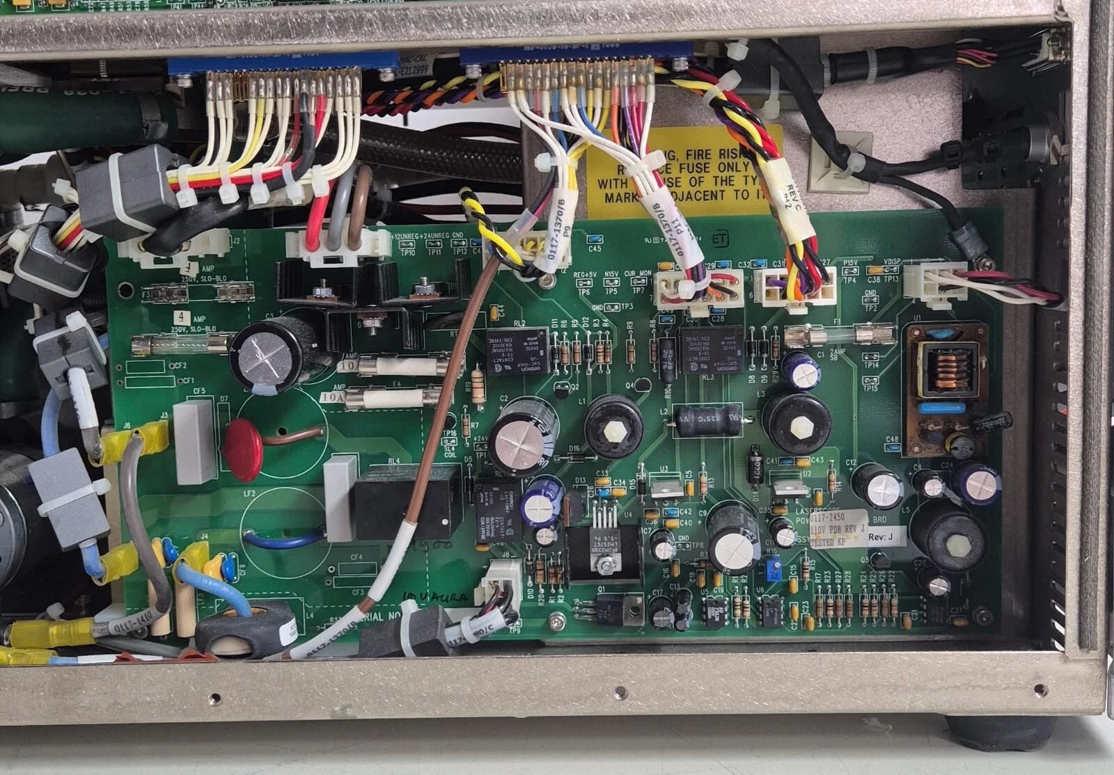 LaserScope transformer and capacitor section