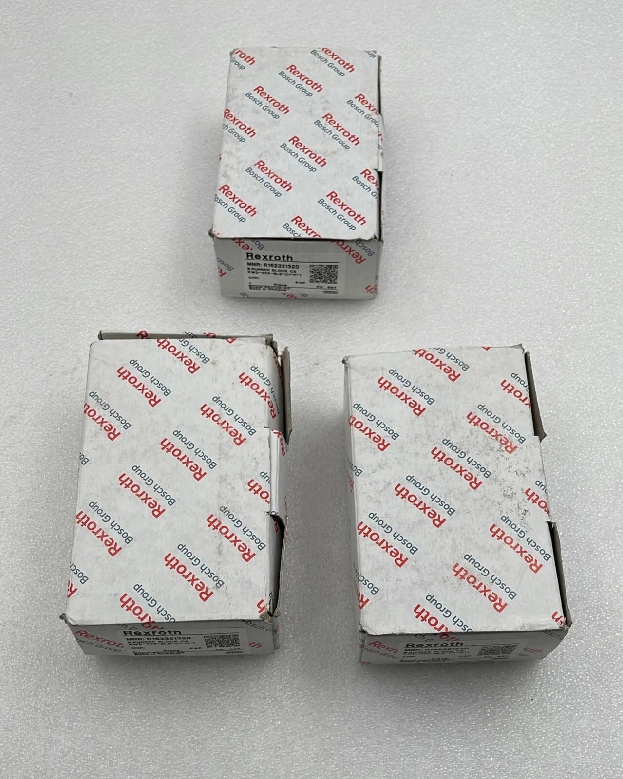 Lot of 3 Rexroth R162321320 KWD-025 ball runner linear guide blocks