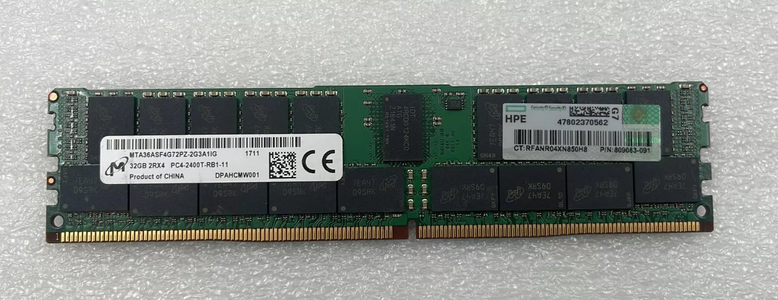 [LOT 4 PCS] MICRON 32GB 2RX4 PC4-2400T MTA36ASF4G72PZ-2G3A1IG Memory RAM