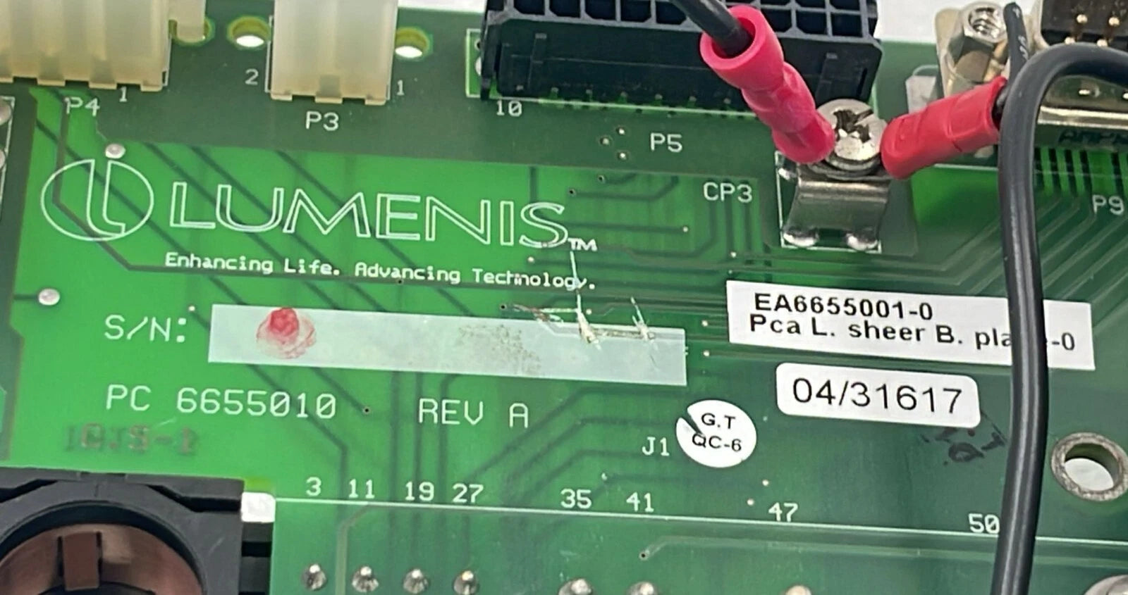 Lumenis Lume One EA6655001-0 PCA LightSheer Back Plane Capitors Board