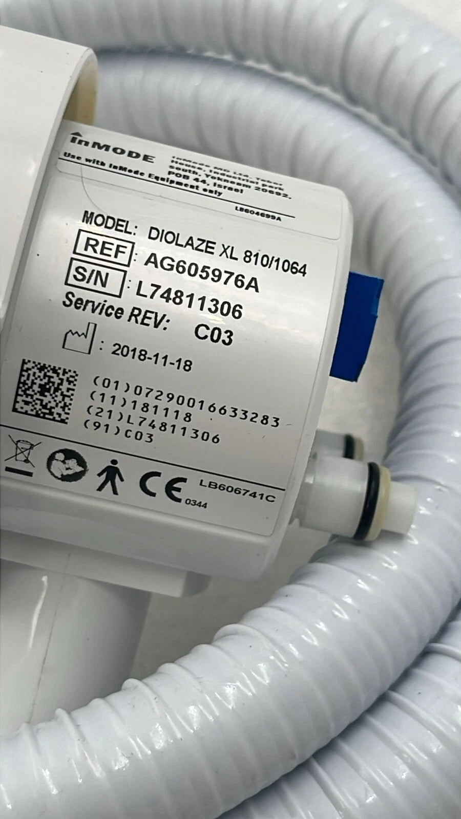 InMode Diolaze XL 810/1064 Laser Cable Handpiece AG605976A **AS IS