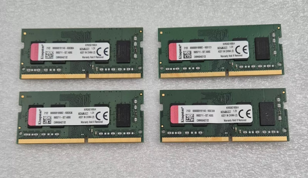 [LOT 28 PCS] Kingston 4GB DDR4 Memory 9905711-027.A00G KVR26S19S6/4 LAPTOP RAM