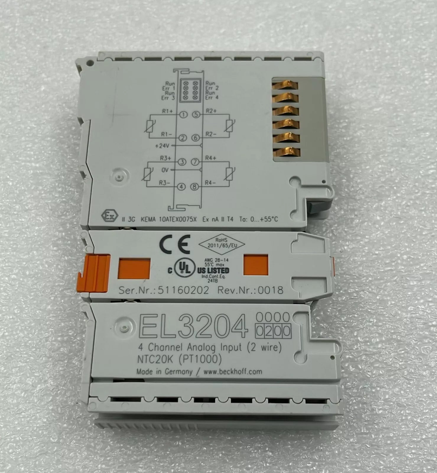 Beckhoff EL3204 Analog Input Terminal Module