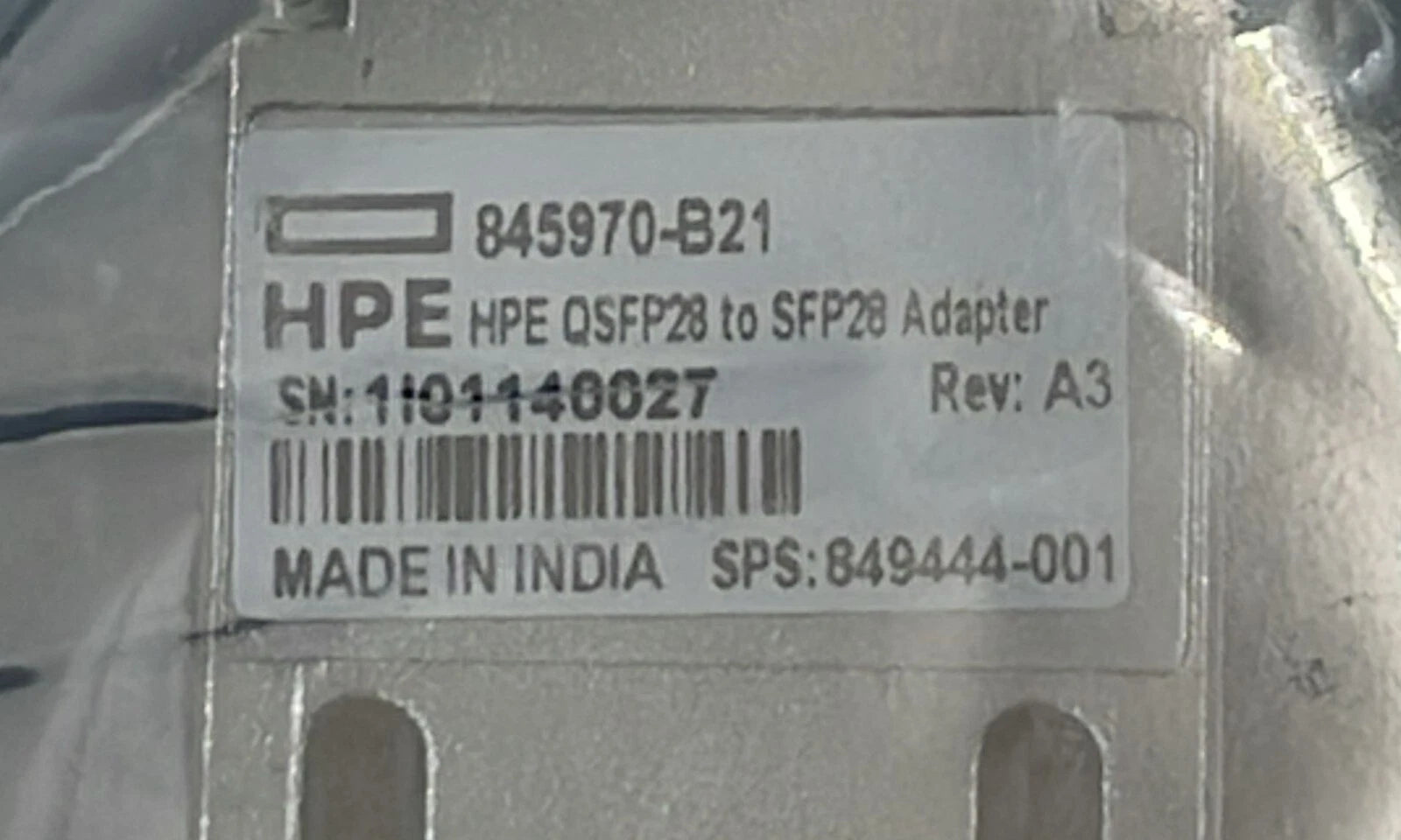 [LOT 2]  HPE 845970-B21 QSFP28 To SFP28 Fiber Optic Network Adapter 849444-001