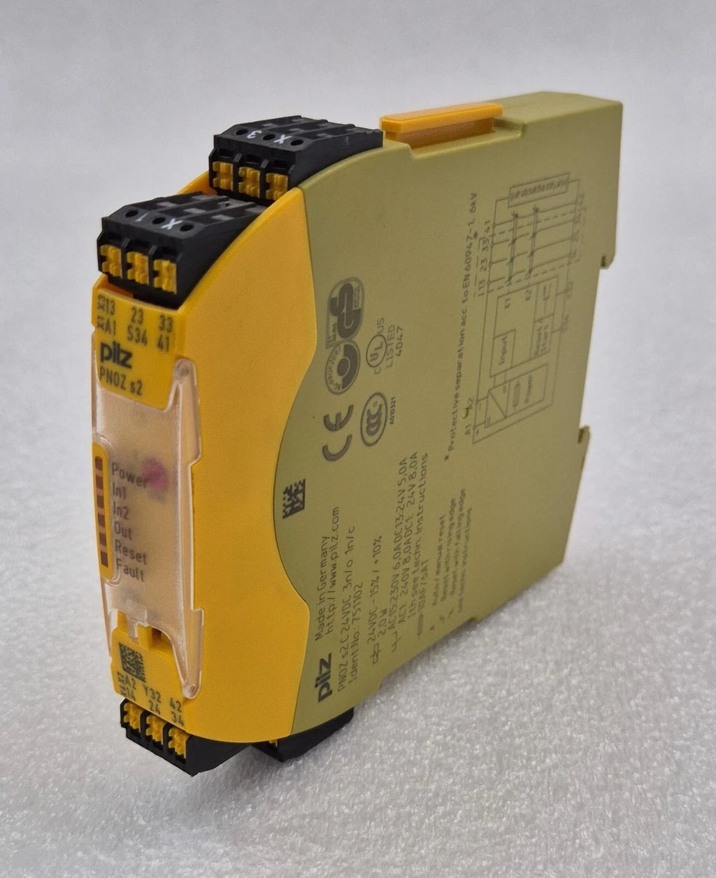 Pilz PNOZ s2 C 24VDC 3n/o 1n/c Safety Relay 751102